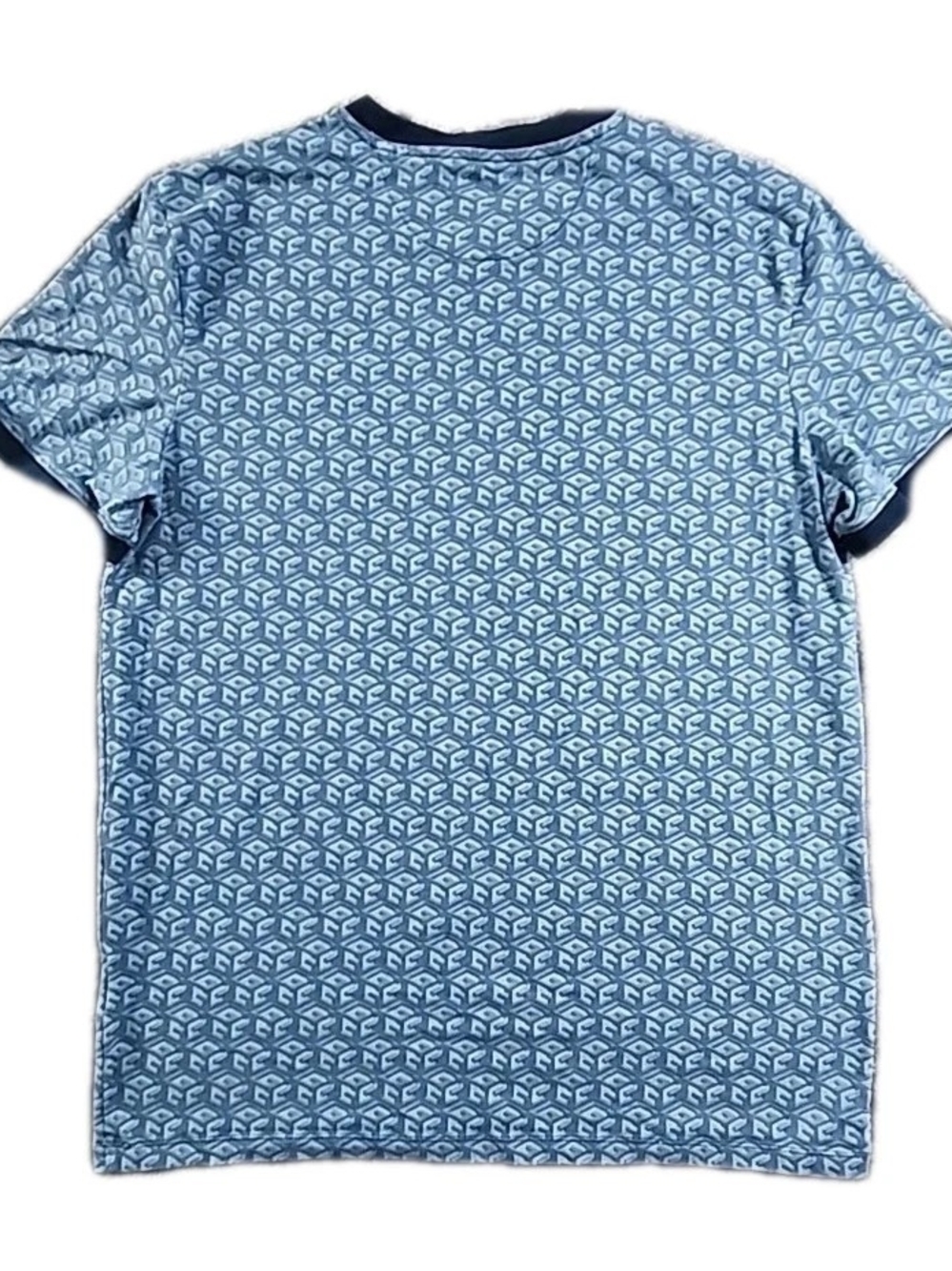 Guess Eco Colin Logo Tee Short Sleeve Shirt Allover Geometric Logo S Medium - Picture 2 of 6